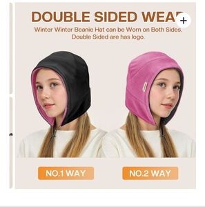 Keen Kids Reversible Black and Pink Hat